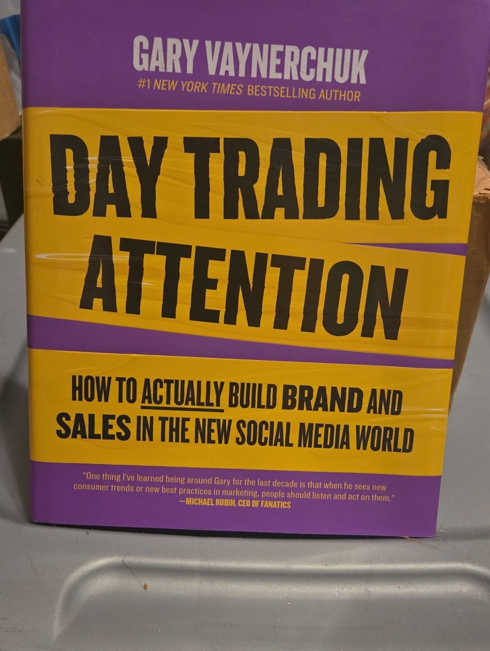 Gary Vaynerchuk "Day Trading Attention" Yellow & Purple Hardcover